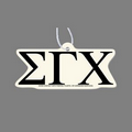 Paper Air Freshener W/ Tab - Greek Letters: Sigma Gamma Chi